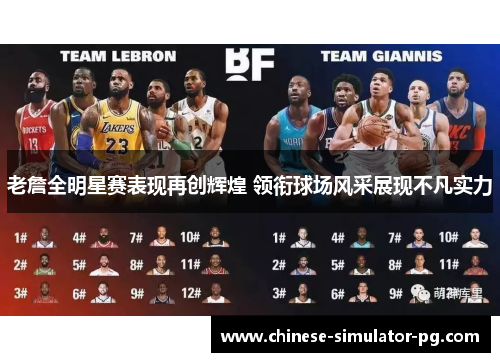 老詹全明星赛表现再创辉煌 领衔球场风采展现不凡实力 老詹全明星赛表现再创辉煌 领衔球场风采展现不凡实力